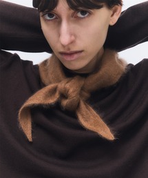 elegancese（エレガンセーゼ）の「【elegancese】Fur cashmere triangle scarf mini（バンダナ/スカーフ）」