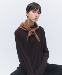 elegancese（エレガンセーゼ）の「【elegancese】Fur cashmere triangle scarf mini（バンダナ/スカーフ）」