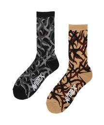 AVIREX | TRIBAL CAMOUFLAGE SOCKS 2PACK‐SET / トライバルカモ柄 ソックス 2パックセット / AVIREX / アヴィレックス(ソックス/靴下)