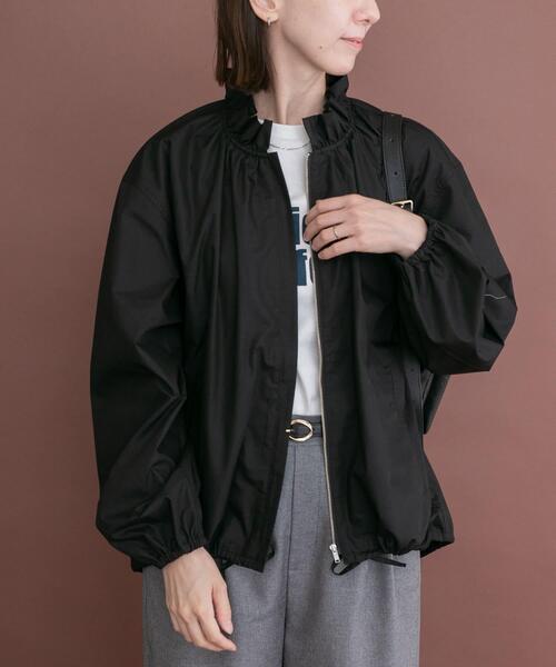ITEMS URBANRESEARCH（アイテムズ アーバンリサーチ）の「フリル襟ブルゾン（ブルゾン・レディース・カーキ/ライトブラウン/ブラック・FREE）」の4枚目の写真