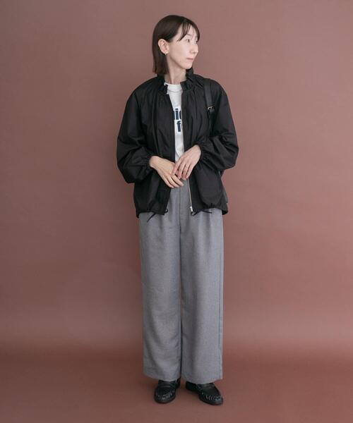 ITEMS URBANRESEARCH（アイテムズ アーバンリサーチ）の「フリル襟ブルゾン（ブルゾン・レディース・カーキ/ライトブラウン/ブラック・FREE）」の6枚目の写真