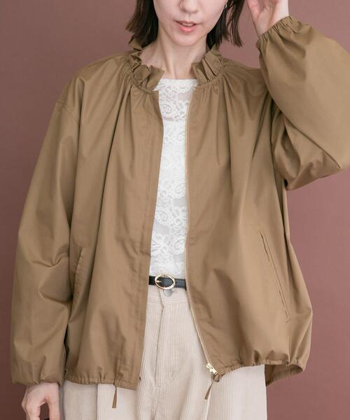 ITEMS URBANRESEARCH（アイテムズ アーバンリサーチ）の「フリル襟ブルゾン（ブルゾン・レディース・カーキ/ライトブラウン/ブラック・FREE）」の15枚目の写真