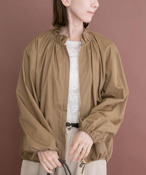 ITEMS URBANRESEARCH（アイテムズ アーバンリサーチ）の「フリル襟ブルゾン（ブルゾン・レディース・カーキ/ライトブラウン/ブラック・FREE）」の16枚目の写真