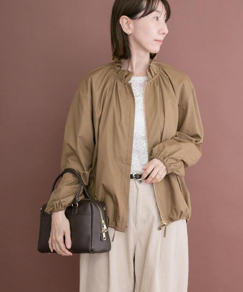 ITEMS URBANRESEARCH（アイテムズ アーバンリサーチ）の「フリル襟ブルゾン（ブルゾン・レディース・カーキ/ライトブラウン/ブラック・FREE）」の18枚目の写真