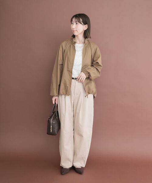 ITEMS URBANRESEARCH（アイテムズ アーバンリサーチ）の「フリル襟ブルゾン（ブルゾン・レディース・カーキ/ライトブラウン/ブラック・FREE）」の20枚目の写真