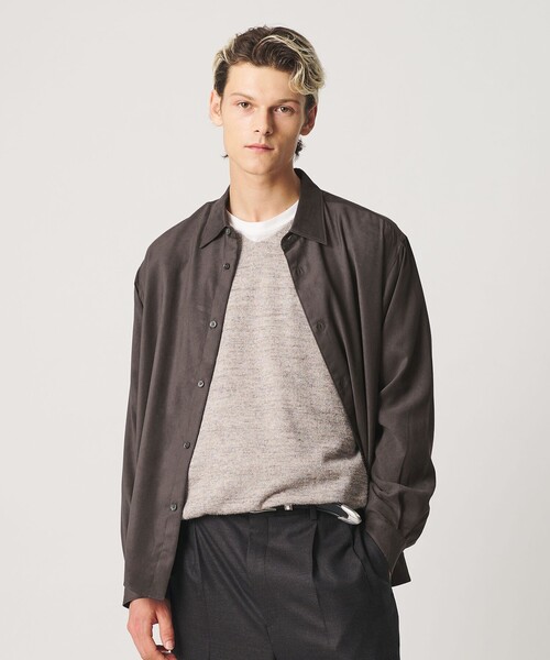 BEAUTY&YOUTH UNITED ARROWS(ビューティーアンドユースユナイテッドアローズ)の「スエードタッチ レギュラー スクエア シャツ FORM型(シャツ/ブラウス・メンズ・ダークグレー/グレー系・M/XL/S/L)」の5枚目の写真