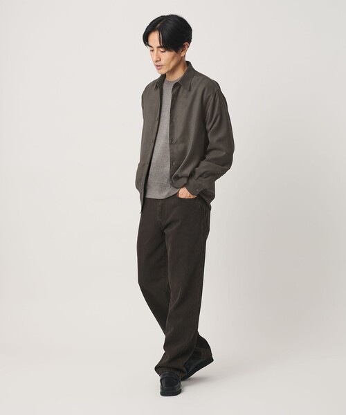BEAUTY&YOUTH UNITED ARROWS(ビューティーアンドユースユナイテッドアローズ)の「スエードタッチ レギュラー スクエア シャツ FORM型(シャツ/ブラウス・メンズ・ダークグレー/グレー系・M/XL/S/L)」の8枚目の写真
