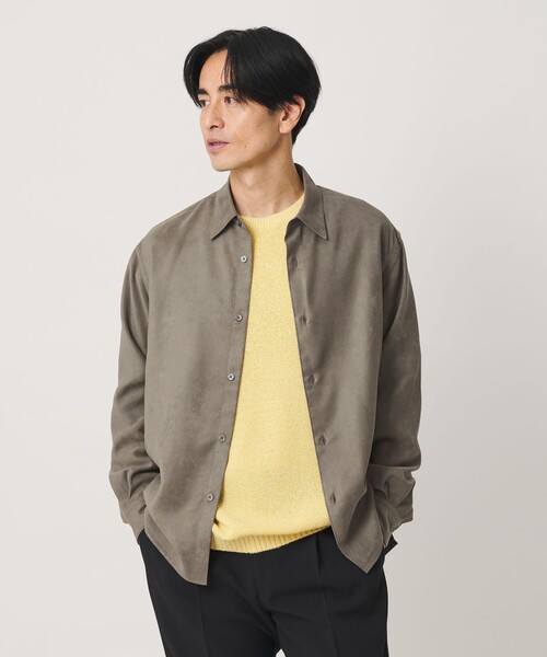 BEAUTY&YOUTH UNITED ARROWS(ビューティーアンドユースユナイテッドアローズ)の「スエードタッチ レギュラー スクエア シャツ FORM型(シャツ/ブラウス・メンズ・ダークグレー/グレー系・M/XL/S/L)」の10枚目の写真