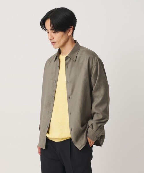 BEAUTY&YOUTH UNITED ARROWS(ビューティーアンドユースユナイテッドアローズ)の「スエードタッチ レギュラー スクエア シャツ FORM型(シャツ/ブラウス・メンズ・ダークグレー/グレー系・M/XL/S/L)」の11枚目の写真
