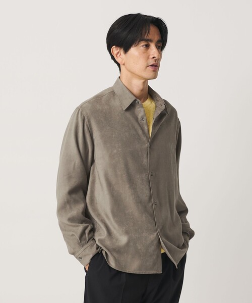 BEAUTY&YOUTH UNITED ARROWS(ビューティーアンドユースユナイテッドアローズ)の「スエードタッチ レギュラー スクエア シャツ FORM型(シャツ/ブラウス・メンズ・ダークグレー/グレー系・M/XL/S/L)」の12枚目の写真