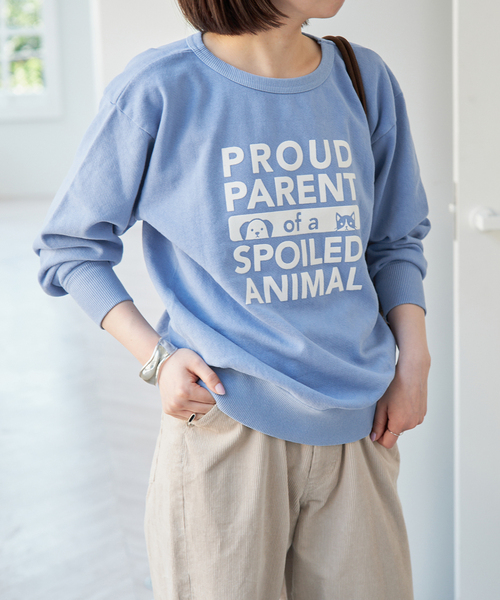 Spick & Span(スピックアンドスパン)の「Mixta /ミクスタ CREW NECK SWEAT クルーネックスウェット(スウェット・レディース・エメラルドブルー/アイボリー・SMALL)」の2枚目の写真