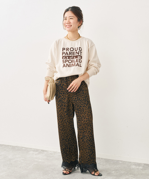 Spick & Span(スピックアンドスパン)の「Mixta /ミクスタ CREW NECK SWEAT クルーネックスウェット(スウェット・レディース・エメラルドブルー/アイボリー・SMALL)」の3枚目の写真