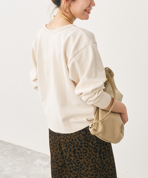 Spick & Span(スピックアンドスパン)の「Mixta /ミクスタ CREW NECK SWEAT クルーネックスウェット(スウェット・レディース・エメラルドブルー/アイボリー・SMALL)」の9枚目の写真