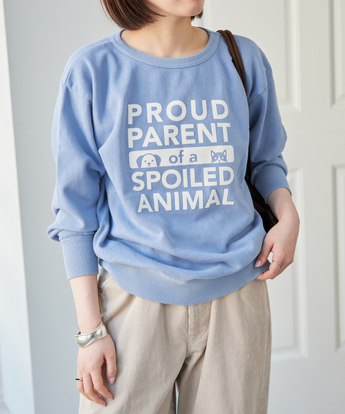 Spick & Span(スピックアンドスパン)の「Mixta /ミクスタ CREW NECK SWEAT クルーネックスウェット(スウェット・レディース・エメラルドブルー/アイボリー・SMALL)」の13枚目の写真