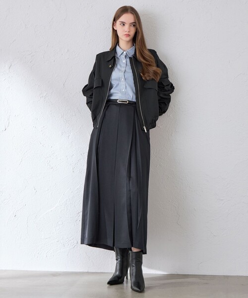 MACKINTOSH LONDON(マッキントッシュ ロンドン)の「ピーチツイルステンカラーブルゾン(ブルゾン・レディース・カーキ/ブラック・38)」の13枚目の写真