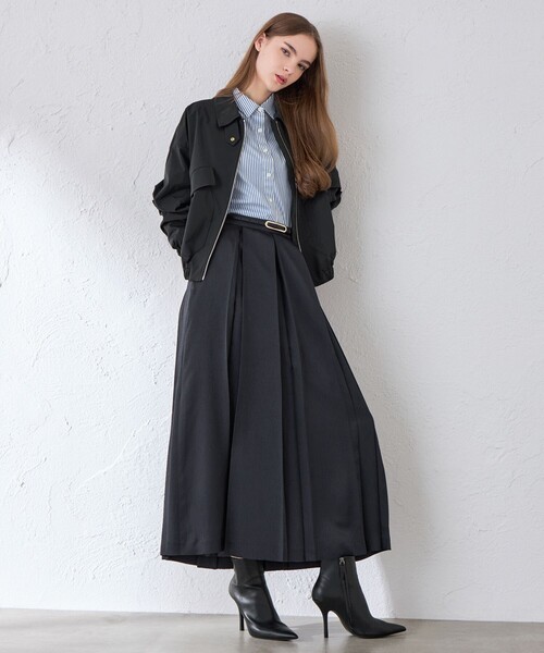 MACKINTOSH LONDON(マッキントッシュ ロンドン)の「ピーチツイルステンカラーブルゾン(ブルゾン・レディース・カーキ/ブラック・38)」の14枚目の写真