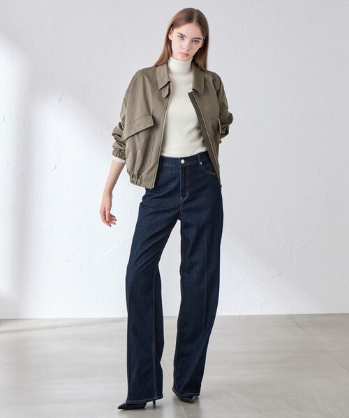 MACKINTOSH LONDON(マッキントッシュ ロンドン)の「ピーチツイルステンカラーブルゾン(ブルゾン・レディース・カーキ/ブラック・38)」の15枚目の写真