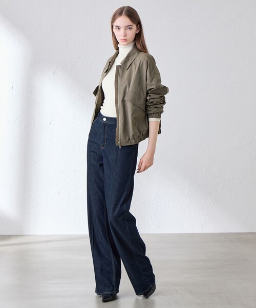 MACKINTOSH LONDON(マッキントッシュ ロンドン)の「ピーチツイルステンカラーブルゾン(ブルゾン・レディース・カーキ/ブラック・38)」の16枚目の写真