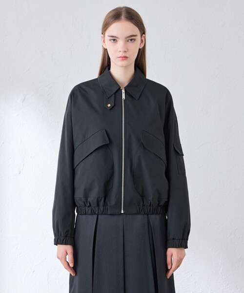 MACKINTOSH LONDON(マッキントッシュ ロンドン)の「ピーチツイルステンカラーブルゾン(ブルゾン・レディース・カーキ/ブラック・38)」の7枚目の写真