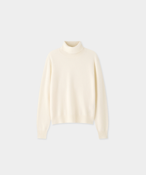 J'RIUM(ジェイリウム)の「カシミヤ ブレンド ESSENTIALS タートルネックニット アイボリー(ニット/セーター・メンズ・その他・SMALL/M/L/X-LARGE)」の2枚目の写真