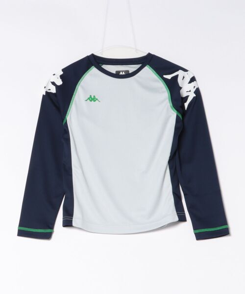 Kappa(カッパ)の「長袖Tシャツ(Tシャツ/カットソー・キッズ・ブルー/ブラック/ネイビー・130/160/150/140)」の2枚目の写真