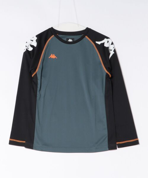 Kappa(カッパ)の「長袖Tシャツ(Tシャツ/カットソー・キッズ・ブルー/ブラック/ネイビー・130/160/150/140)」の1枚目の写真