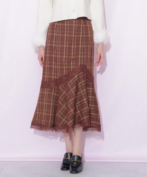 JILL by JILL STUART(ジルバイジルスチュアート)の「レーストリムマーメイドスカート(スカート・レディース・ブラック/ピンク/ブラウン系その他・SMALL/MEDIUM)」の7枚目の写真
