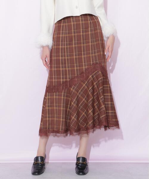 JILL by JILL STUART(ジルバイジルスチュアート)の「レーストリムマーメイドスカート(スカート・レディース・ブラック/ピンク/ブラウン系その他・SMALL/MEDIUM)」の8枚目の写真