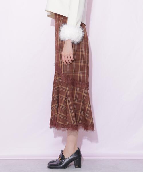 JILL by JILL STUART(ジルバイジルスチュアート)の「レーストリムマーメイドスカート(スカート・レディース・ブラック/ピンク/ブラウン系その他・SMALL/MEDIUM)」の9枚目の写真
