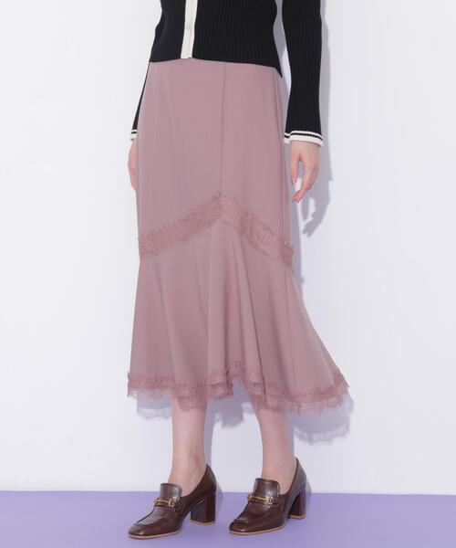 JILL by JILL STUART(ジルバイジルスチュアート)の「レーストリムマーメイドスカート(スカート・レディース・ブラック/ピンク/ブラウン系その他・SMALL/MEDIUM)」の12枚目の写真