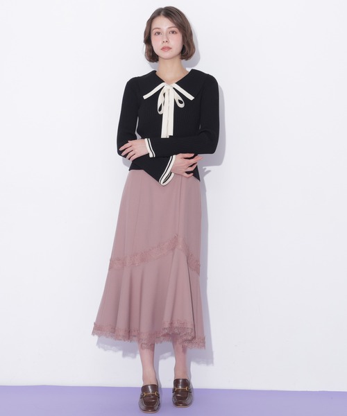 JILL by JILL STUART(ジルバイジルスチュアート)の「レーストリムマーメイドスカート(スカート・レディース・ブラック/ピンク/ブラウン系その他・SMALL/MEDIUM)」の20枚目の写真