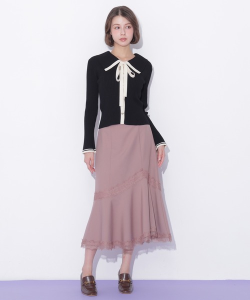 JILL by JILL STUART(ジルバイジルスチュアート)の「レーストリムマーメイドスカート(スカート・レディース・ブラック/ピンク/ブラウン系その他・SMALL/MEDIUM)」の21枚目の写真