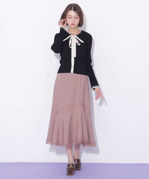 JILL by JILL STUART(ジルバイジルスチュアート)の「レーストリムマーメイドスカート(スカート・レディース・ブラック/ピンク/ブラウン系その他・SMALL/MEDIUM)」の19枚目の写真