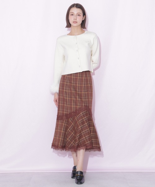 JILL by JILL STUART(ジルバイジルスチュアート)の「レーストリムマーメイドスカート(スカート・レディース・ブラック/ピンク/ブラウン系その他・SMALL/MEDIUM)」の13枚目の写真