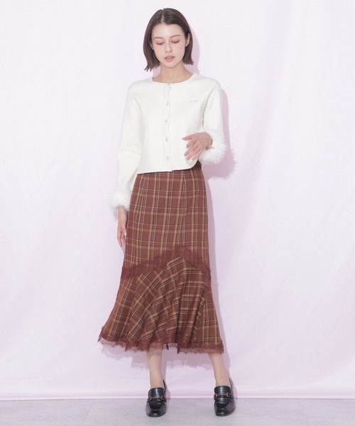 JILL by JILL STUART(ジルバイジルスチュアート)の「レーストリムマーメイドスカート(スカート・レディース・ブラック/ピンク/ブラウン系その他・SMALL/MEDIUM)」の15枚目の写真