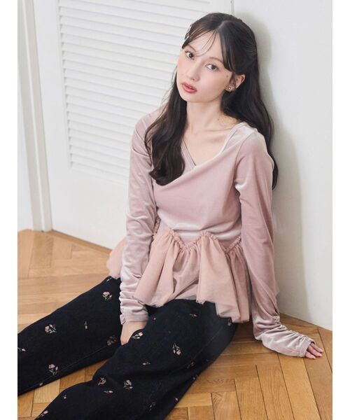 dazzlin(ダズリン)の「リトルフラワー刺繍デニム(デニムパンツ・レディース・ブルー/インディゴブルー・MEDIUM/SMALL)」の19枚目の写真