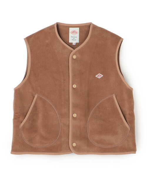 DANTON(ダントン)の「Women's Fleece Collarless Vest(ベスト・レディース・チャコール/クリーム/ブラウン系その他/ブラウン/ブラック・36/38)」の4枚目の写真