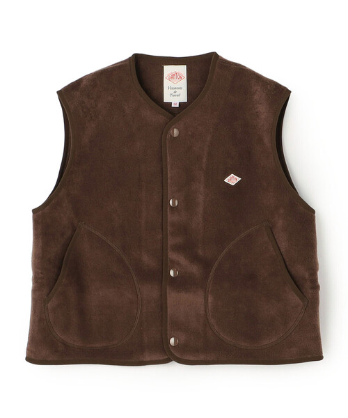 DANTON(ダントン)の「Women's Fleece Collarless Vest(ベスト・レディース・チャコール/クリーム/ブラウン系その他/ブラウン/ブラック・36/38)」の3枚目の写真