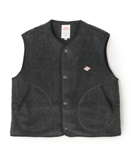 DANTON(ダントン)の「Women's Fleece Collarless Vest(ベスト・レディース・チャコール/クリーム/ブラウン系その他/ブラウン/ブラック・36/38)」の2枚目の写真