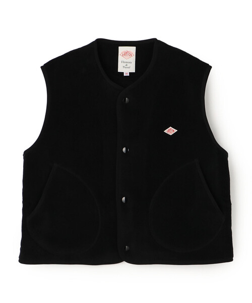 DANTON(ダントン)の「Women's Fleece Collarless Vest(ベスト・レディース・チャコール/クリーム/ブラウン系その他/ブラウン/ブラック・36/38)」の1枚目の写真