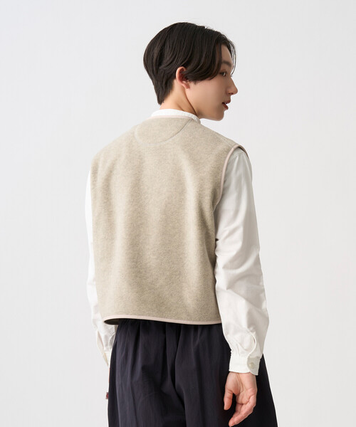 DANTON(ダントン)の「Women's Fleece Collarless Vest(ベスト・レディース・チャコール/クリーム/ブラウン系その他/ブラウン/ブラック・36/38)」の8枚目の写真
