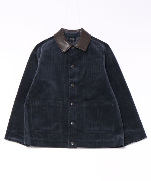 A.P.C.（アーペーセー）の「BLOUSON AMELIE（ブルゾン・レディース・ダークネイビー/ブラウン系その他・38/34）」の2枚目の写真
