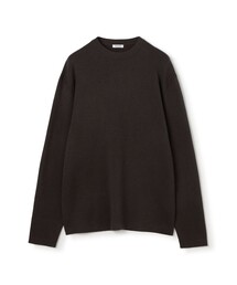 コットンカシミヤクルーネックニット