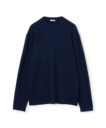 コットンカシミヤクルーネックニット
