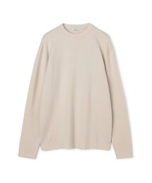 コットンカシミヤクルーネックニット