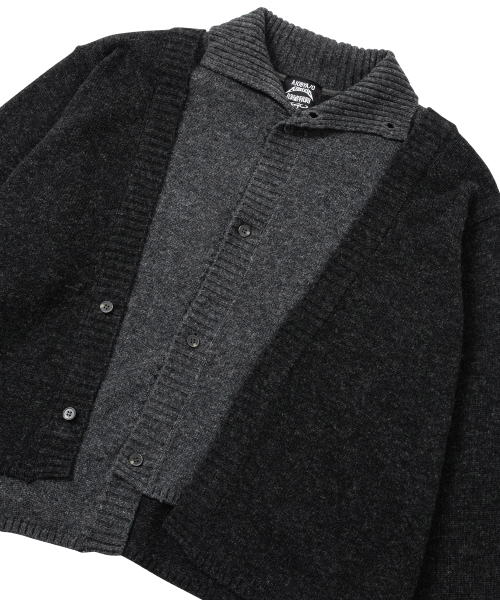 AJOBYAJO（アジョバイアジョ）の「Double Layered Turtleneck Cardigan [CHARCOAL]（カーディガン/ボレロ・レディース・その他・MEDIUM/LARGE）」の3枚目の写真