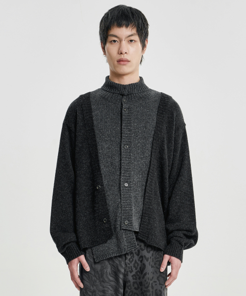 AJOBYAJO（アジョバイアジョ）の「Double Layered Turtleneck Cardigan [CHARCOAL]（カーディガン/ボレロ・レディース・その他・MEDIUM/LARGE）」の7枚目の写真