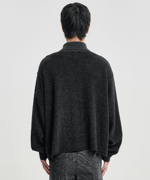 AJOBYAJO（アジョバイアジョ）の「Double Layered Turtleneck Cardigan [CHARCOAL]（カーディガン/ボレロ・レディース・その他・MEDIUM/LARGE）」の10枚目の写真