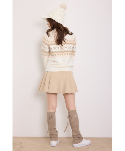 RIENDA GOLF(リエンダゴルフ)の「【RIENDA GOLF】ノルディックモックネックニットトップス 秋服 冬服(ニット/セーター・レディース・ブラック/ホワイト/グレー・SMALL/MEDIUM)」の11枚目の写真