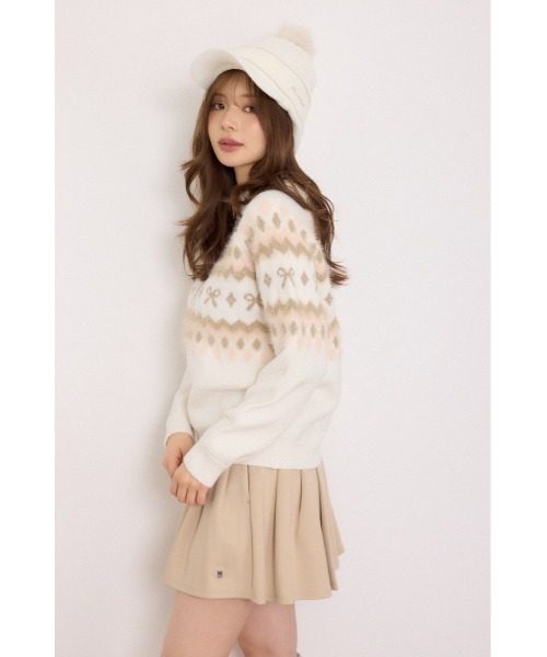 RIENDA GOLF(リエンダゴルフ)の「【RIENDA GOLF】ノルディックモックネックニットトップス 秋服 冬服(ニット/セーター・レディース・ブラック/ホワイト/グレー・SMALL/MEDIUM)」の13枚目の写真